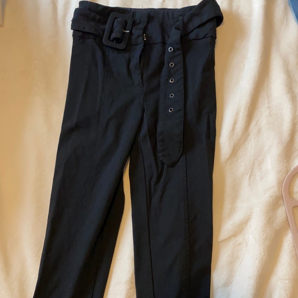 High rise slacks with belt